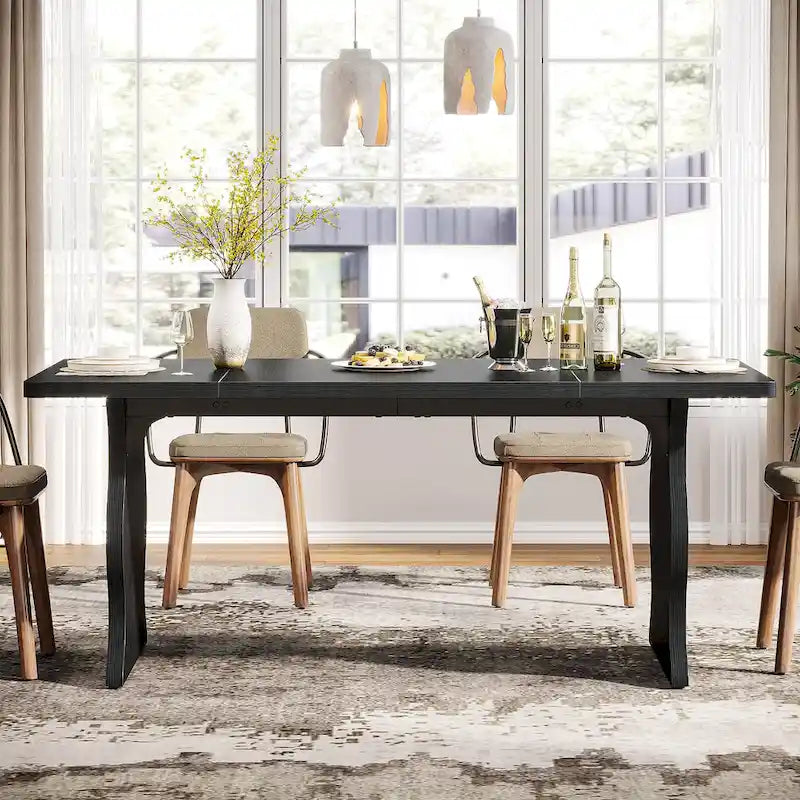 63-Inch Rectangular Dining Table for 4-6