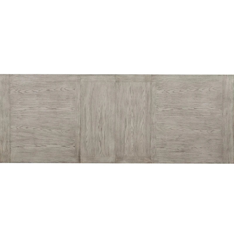 Rectangular Dining Table with Extension Leaves in Gray Oak