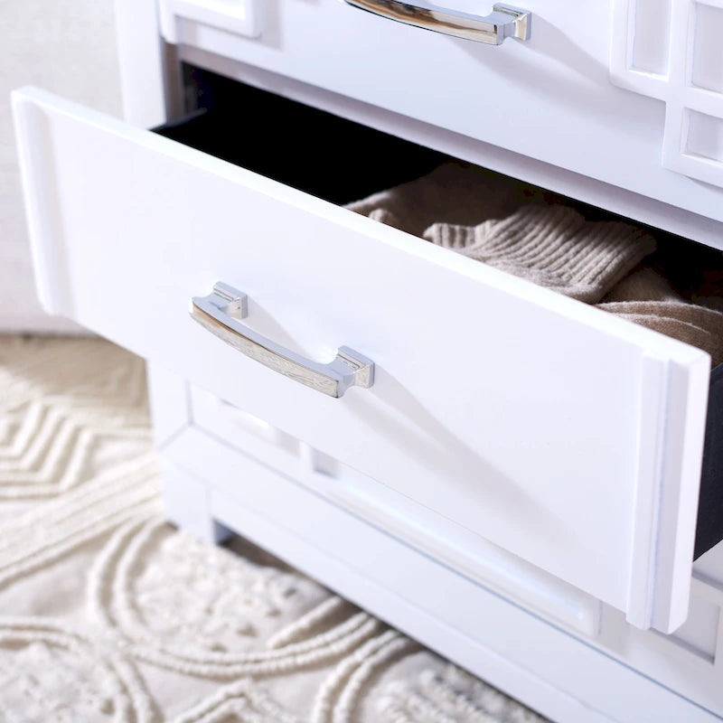 3-Drawer Greek Key Nightstand