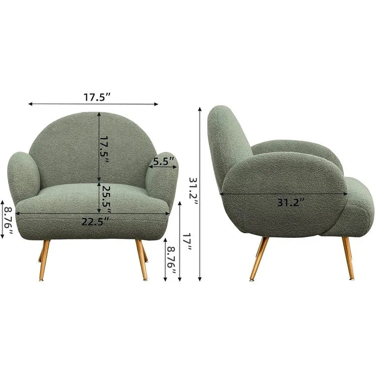 Modern Accent Chair Upholstered Armchair for Living Room, Bedroom
