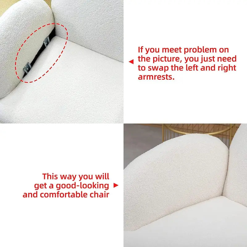 Modern Accent Chair Upholstered Armchair for Living Room, Bedroom
