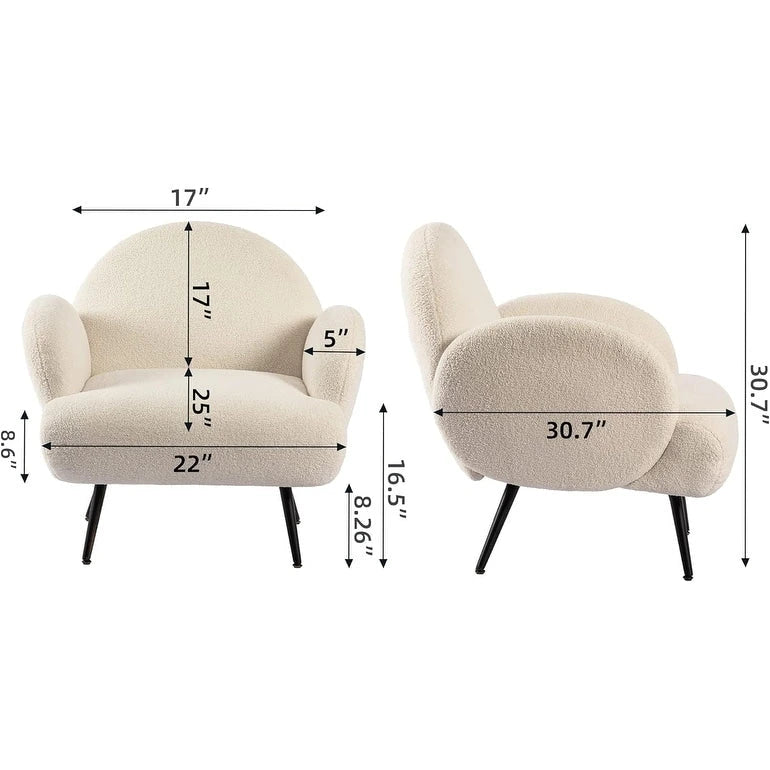 Modern Accent Chair Upholstered Armchair for Living Room, Bedroom