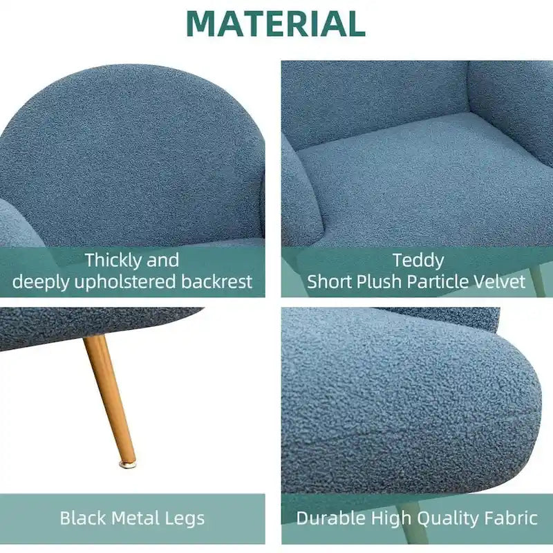 Modern Accent Chair Upholstered Armchair for Living Room, Bedroom