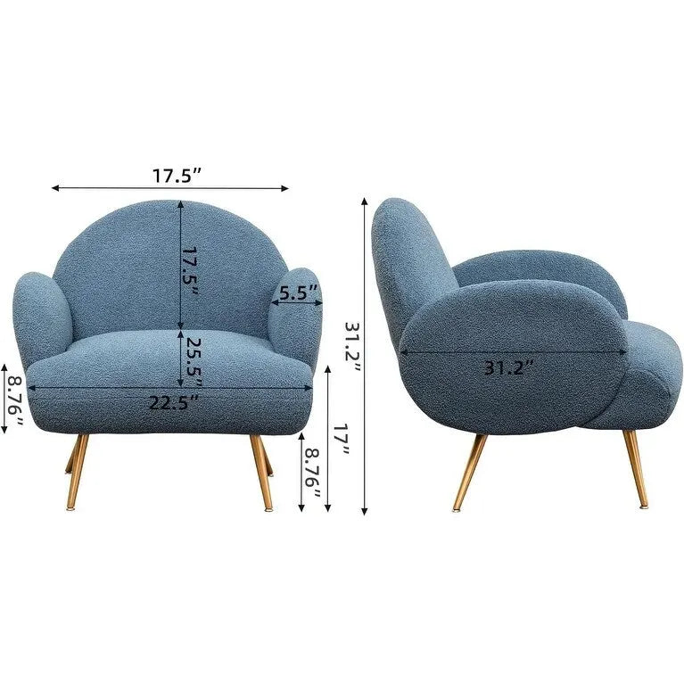Modern Accent Chair Upholstered Armchair for Living Room, Bedroom