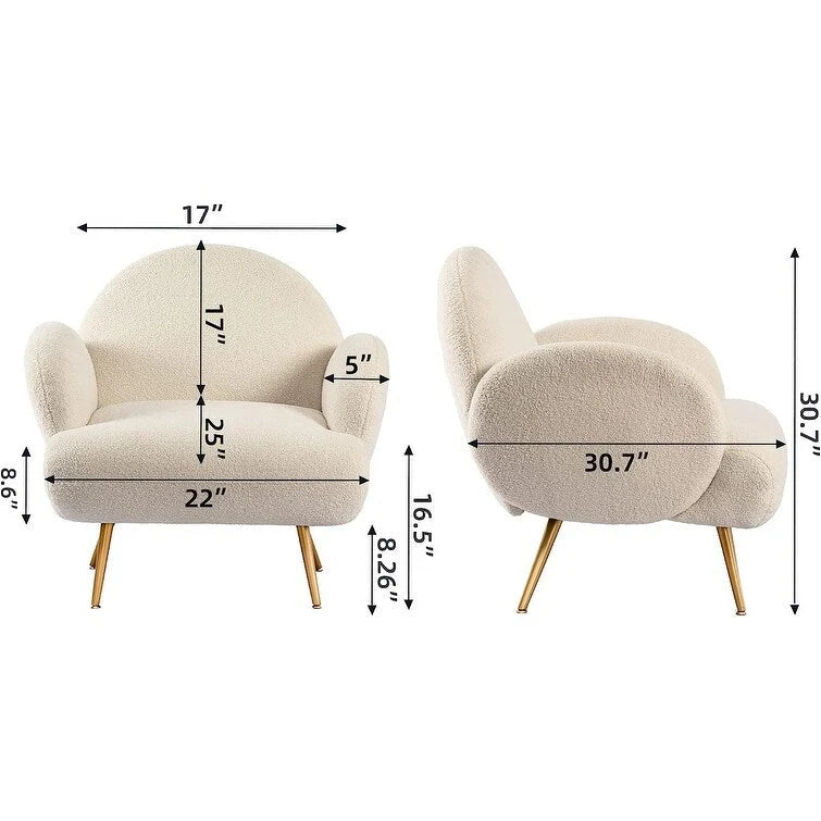 Modern Accent Chair Upholstered Armchair for Living Room, Bedroom
