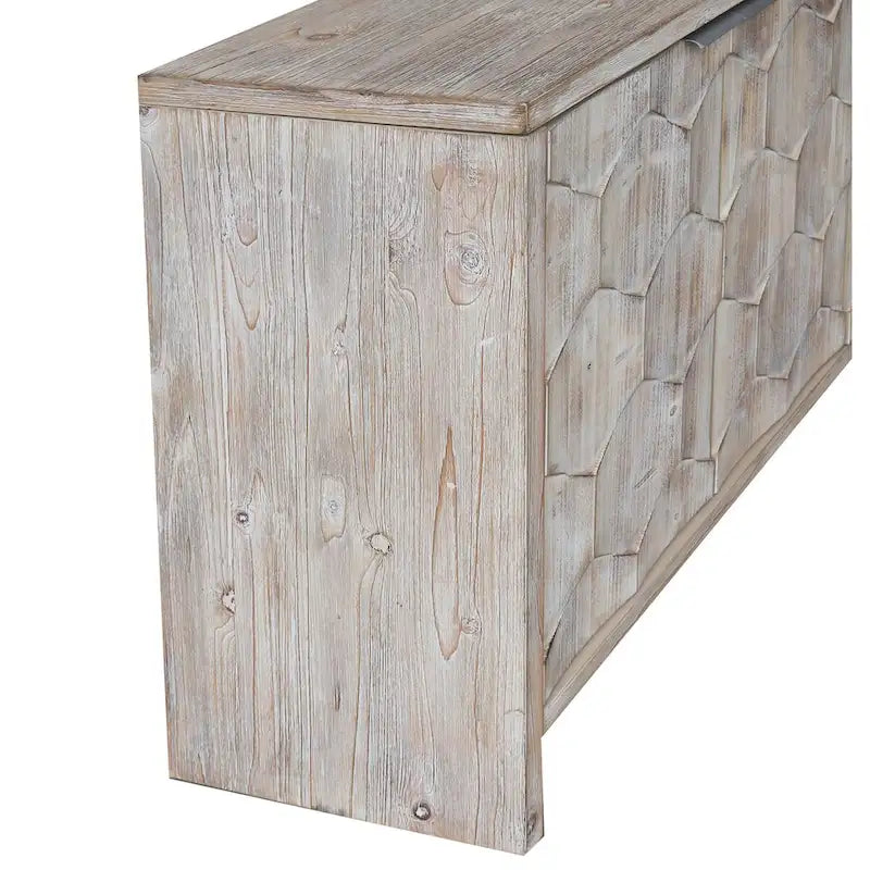 Sideboard mit 4 Türen und Stauraum, 60-in, antikschwarz