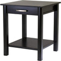 Wood Printer Stand End Table, 20.5"W x 20.5"D x 31.1"H, Espresso
