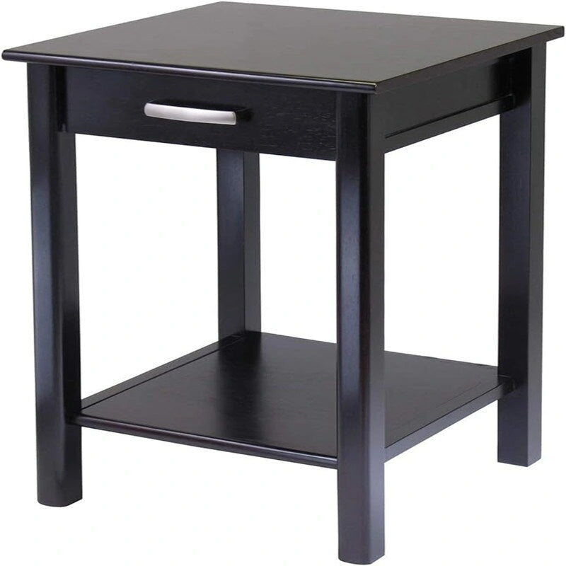 Wood Printer Stand End Table, 20.5"W x 20.5"D x 31.1"H, Espresso