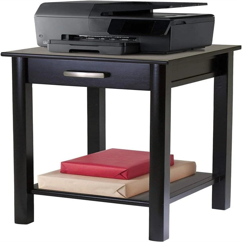 Wood Printer Stand End Table, 20.5"W x 20.5"D x 31.1"H, Espresso