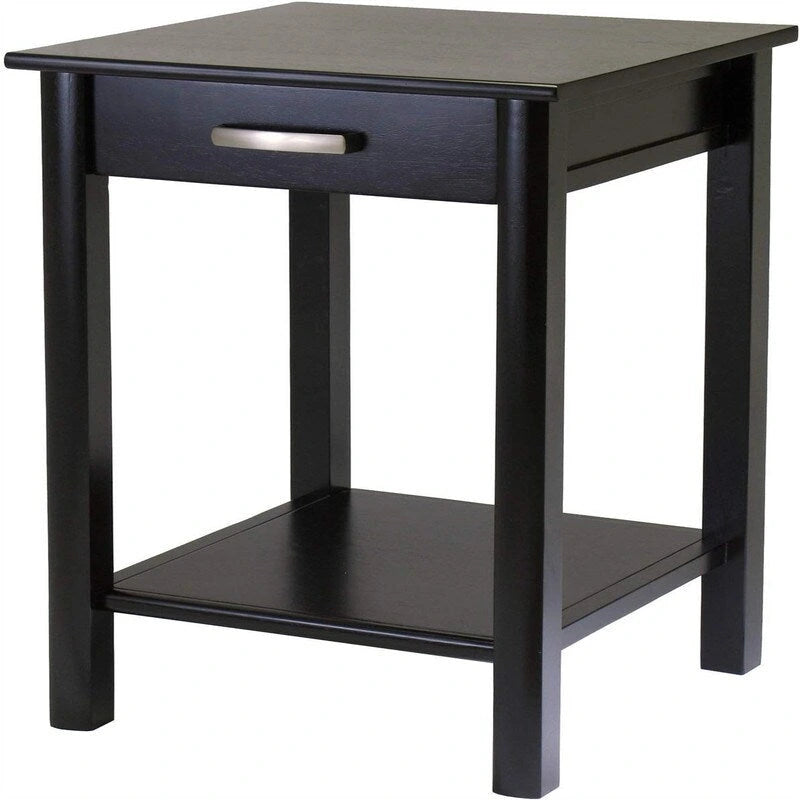 Wood Printer Stand End Table, 20.5"W x 20.5"D x 31.1"H, Espresso