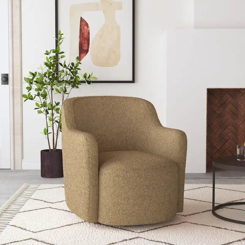 Upholstered Swivel Accent Chair