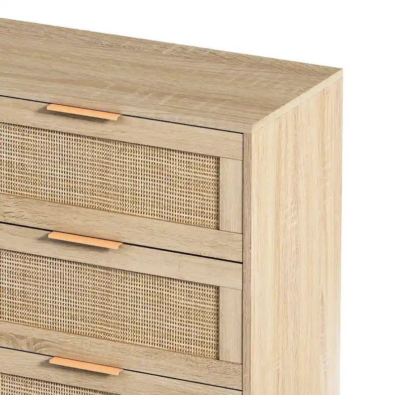 6-Drawer Rattan Storage Cabinet
