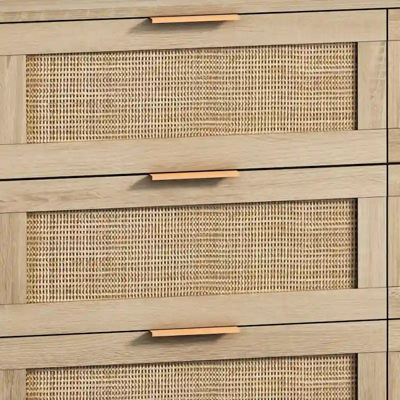 6-Drawer Rattan Storage Cabinet