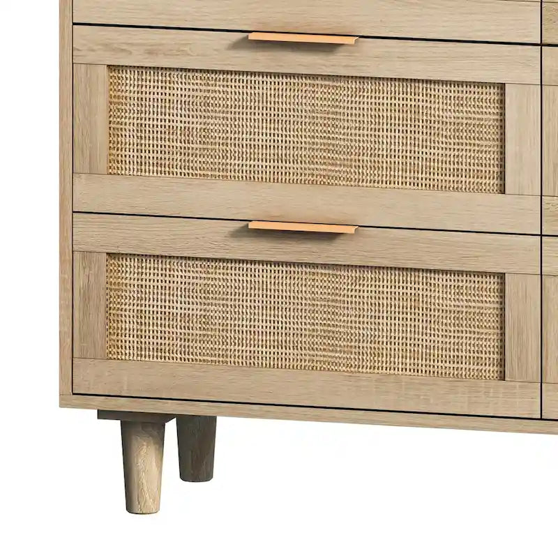 6-Drawer Rattan Storage Cabinet