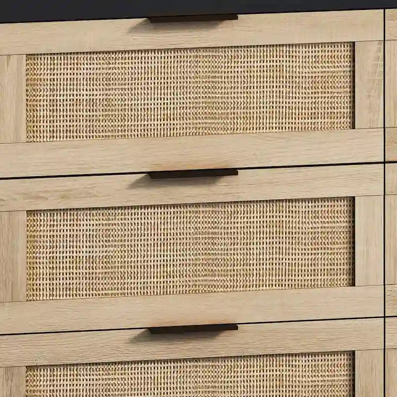6-Drawer Rattan Storage Cabinet