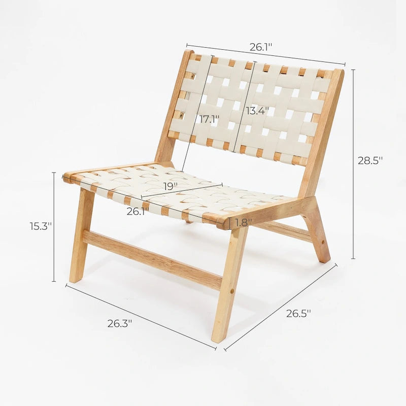 Armless Low-Profile Accent Chair - 28.5 H x 26.3 W x 26.5 D
