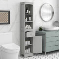 Tall Bathroom Cabinet with Drawer & Adjustable Shelf