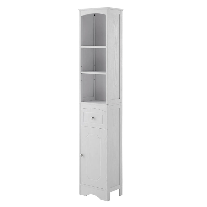 Tall Bathroom Cabinet with Drawer & Adjustable Shelf