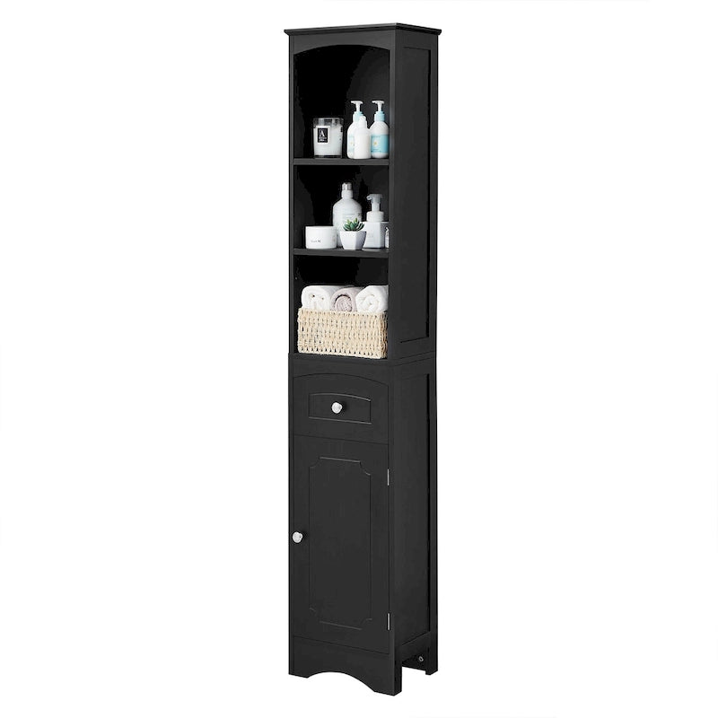 Tall Bathroom Cabinet with Drawer & Adjustable Shelf