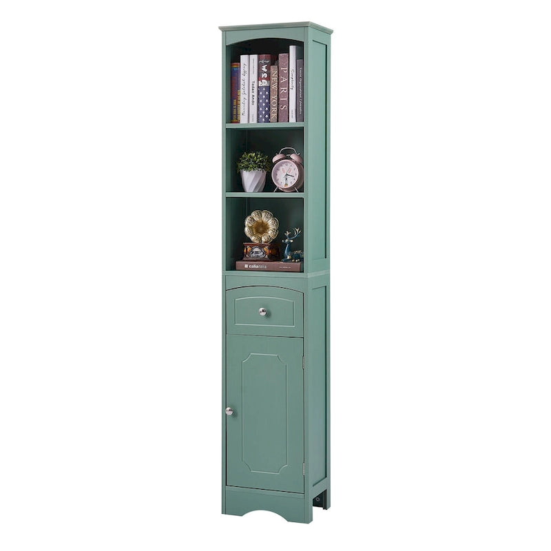 Tall Bathroom Cabinet with Drawer & Adjustable Shelf