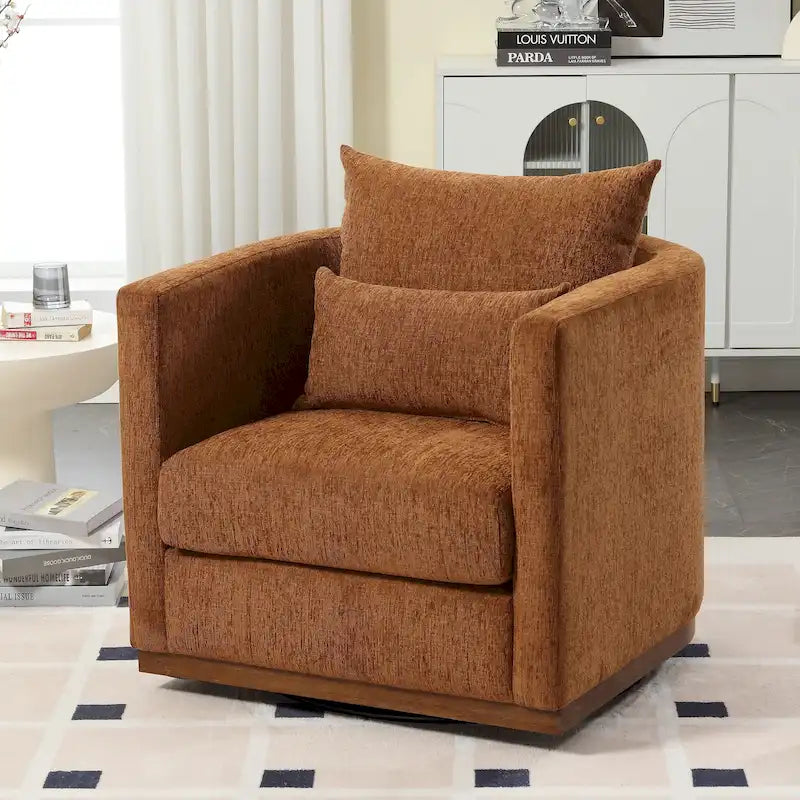 360 Degree Swivel Round Barrel Chair for Living Room