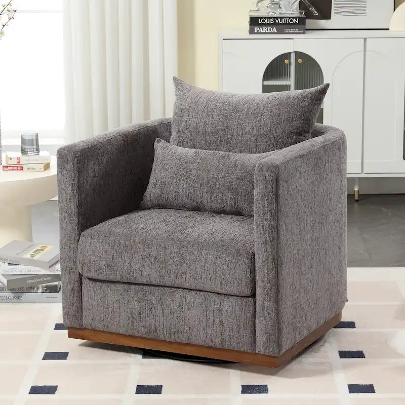 360 Degree Swivel Round Barrel Chair for Living Room