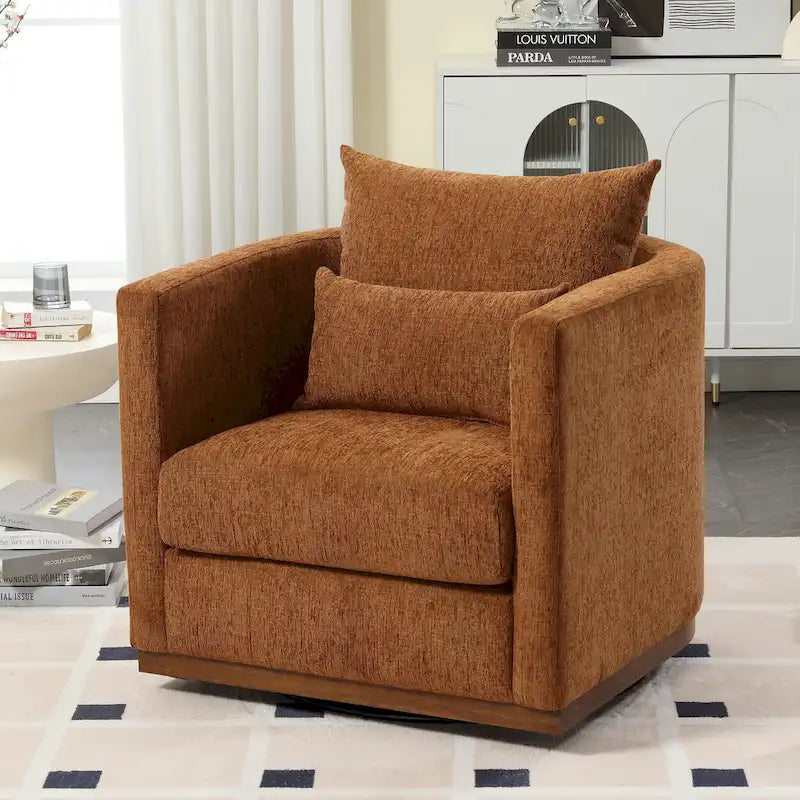 360 Degree Swivel Round Barrel Chair for Living Room