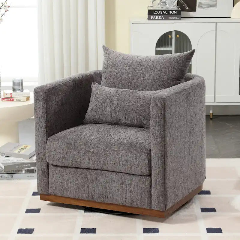 360 Degree Swivel Round Barrel Chair for Living Room