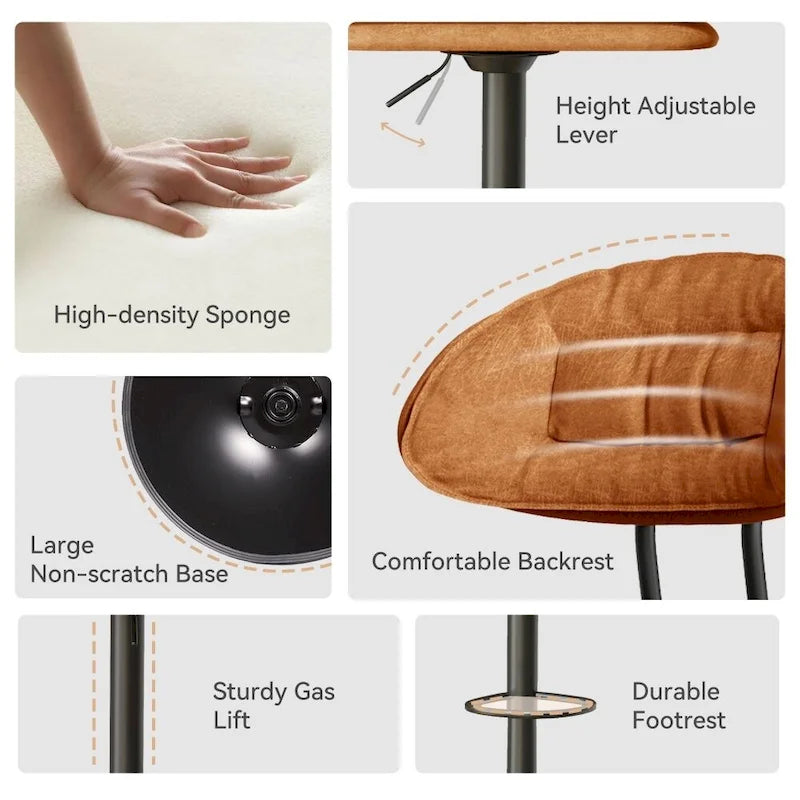 Swivel Bar Stool Adjustable Counter Height