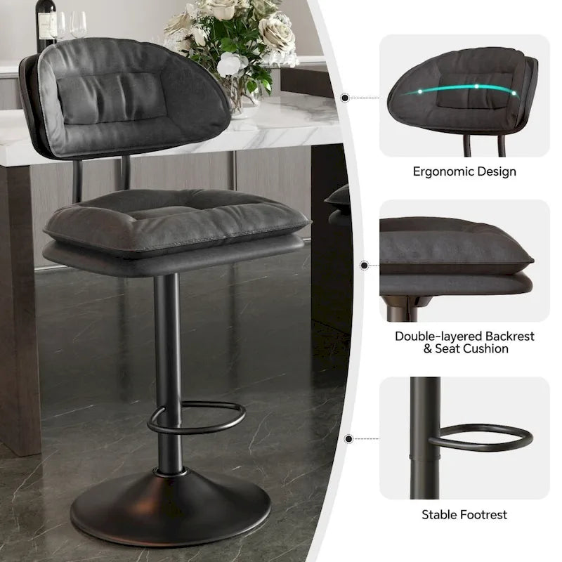Swivel Bar Stool Adjustable Counter Height