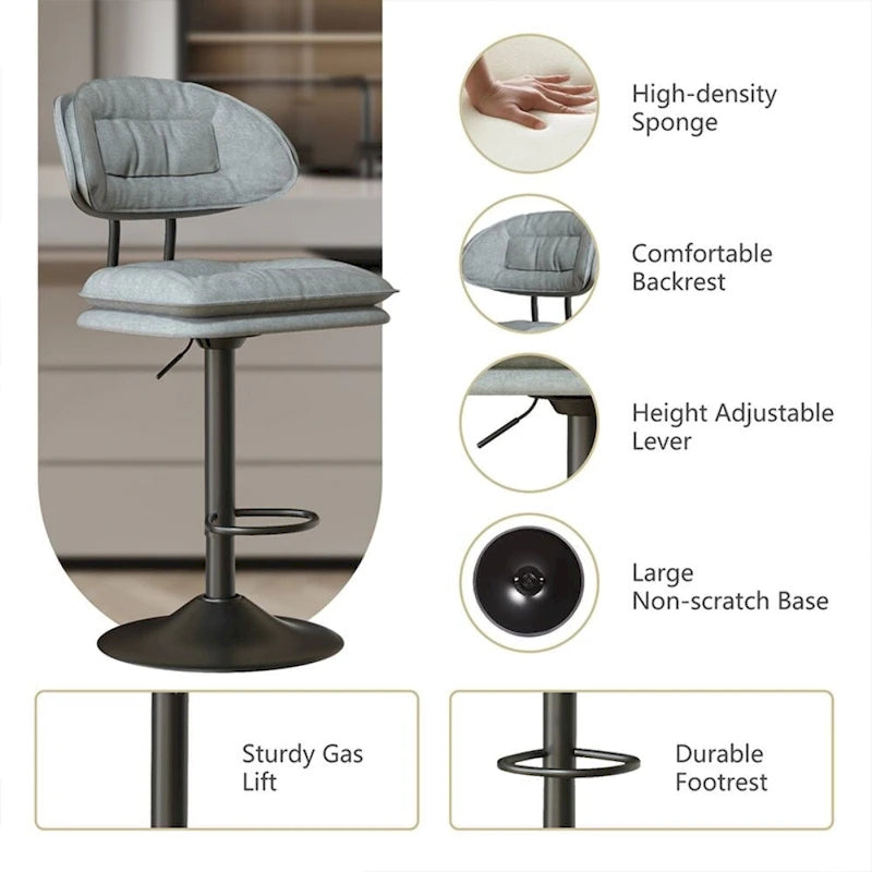 Swivel Bar Stool Adjustable Counter Height