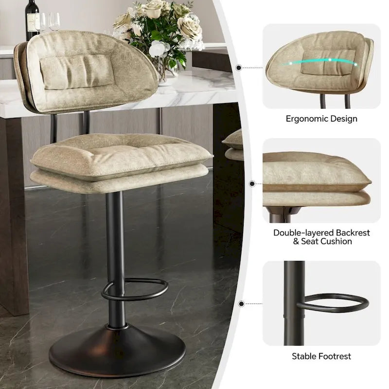 Swivel Bar Stool Adjustable Counter Height